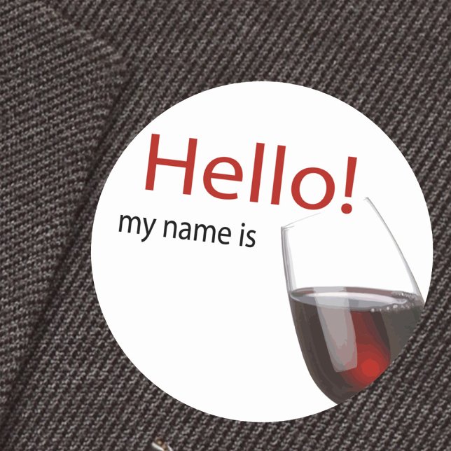Sticker Rond Marque de nom pour la dégustation de vin (Créateur téléchargé)