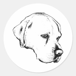 Sticker Rond Marque de profil propre