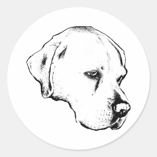 Sticker Rond Marque de profil propre (Devant)