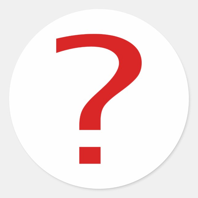 Sticker Rond Marque de question (Devant)