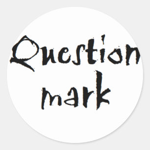 Sticker Rond Marque de question