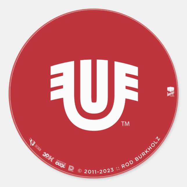 Sticker Rond Marque indigène de la tribu Ute (Devant)