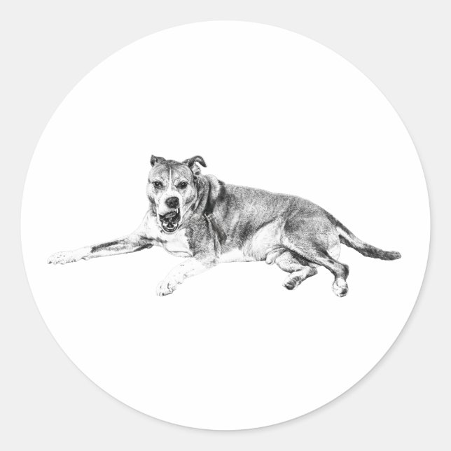 Sticker Rond Marque Joyeuse, Humeur Amicale (Devant)