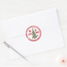 Marque postale Joyeux Noël Arbre de neige