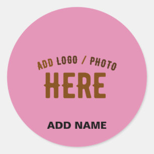 STICKER ROND MARQUE VÉRIFIÉE DE ROSE CHAUD MODERNE ET MODERNE