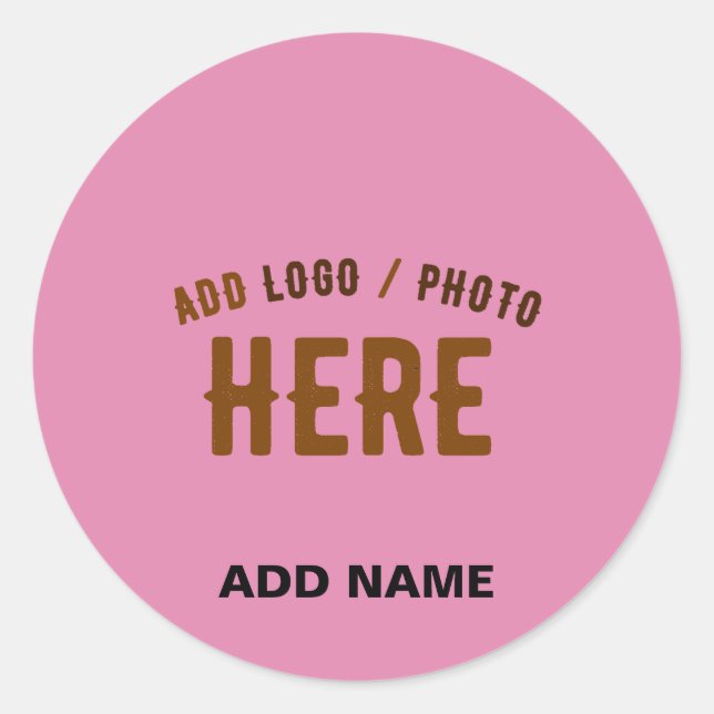 STICKER ROND MARQUE VÉRIFIÉE DE ROSE CHAUD MODERNE ET MODERNE (Devant)