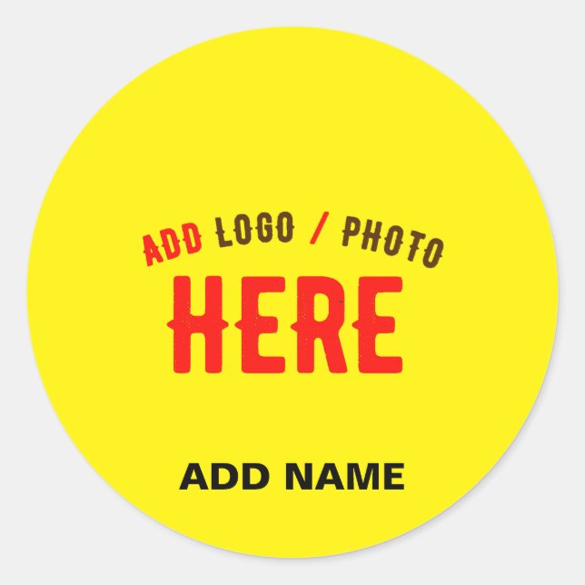 STICKER ROND MARQUE VÉRIFIÉE JAUNE CLAIR ET MODERNE (Devant)