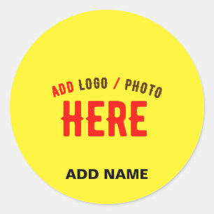STICKER ROND MARQUE VÉRIFIÉE JAUNE CLAIR ET MODERNE