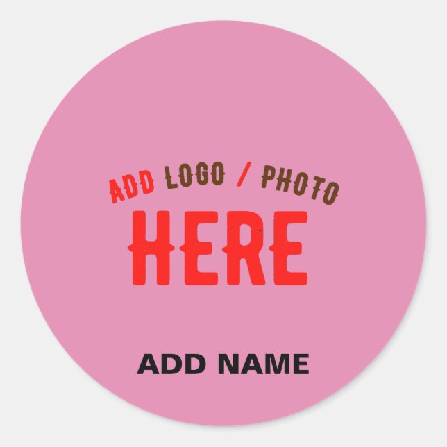 STICKER ROND MARQUE VÉRIFIÉE ROSE CHAUDE MODERNE ET COUSTE (Devant)