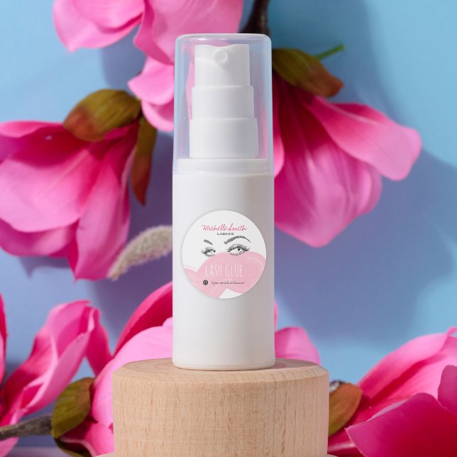 Sticker Rond Marqueur Lashes Brow Black Rose Lash Glue (Créateur téléchargé)