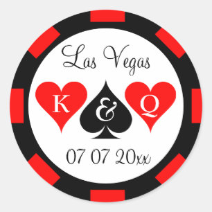 Sticker Rond Marqueurs de jeton de gros poker pour mariage