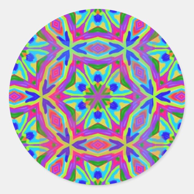 Sticker Rond Marqueurs magiques Mandala (Devant)