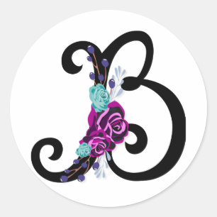 Sticker Rond Marquez avec des lettres B avec la conception