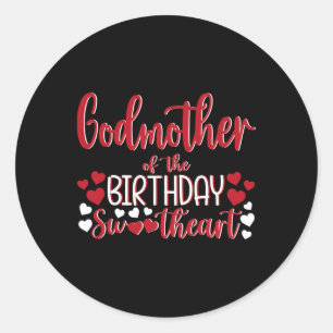 Sticker Rond Marraine de la reine de la fête d'anniversaire
