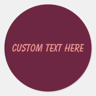 Sticker Rond Marron minimaliste simple