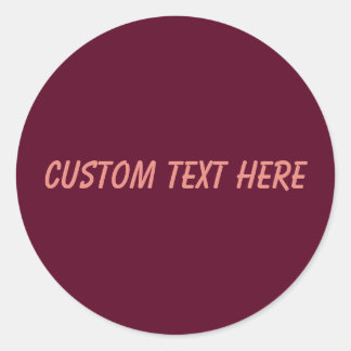 Sticker Rond Marron minimaliste simple