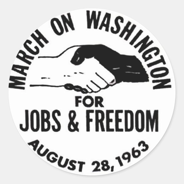 Sticker Rond Mars à Washington 1963 (Devant)