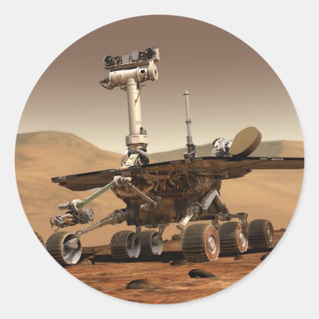 Sticker Rond Mars Rover (Devant)