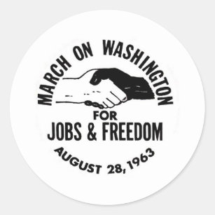 Sticker Rond Mars sur Washington 1963