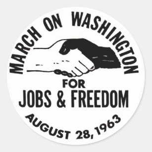 Sticker Rond Mars sur Washington 1963