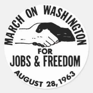 Sticker Rond Mars sur Washington 1963