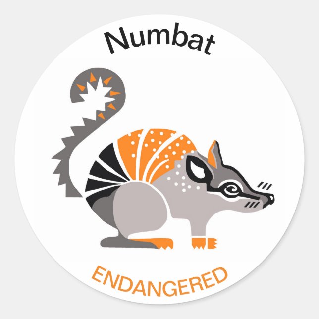 Sticker Rond Marsupial - NUMBAT - Faune - Australie (Devant)