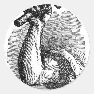 Sticker Rond Marteau à main de travail