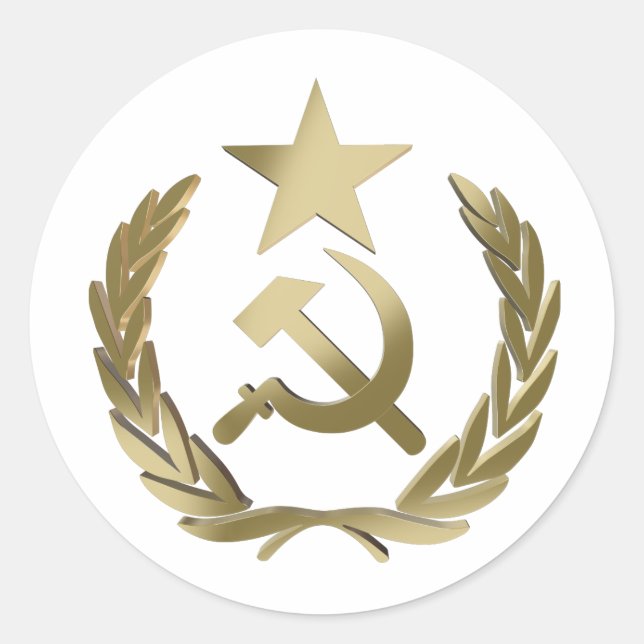 Sticker Rond Marteau et faucille (Devant)