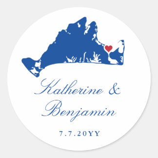 Sticker Rond Martha's Vineyard Edgartown Marine