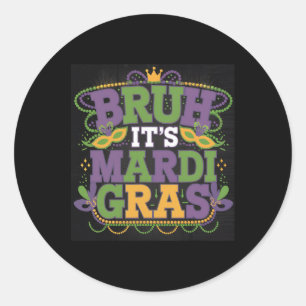 Sticker Rond Marti Gras Perles Costume Nardi Gr Dans Mon Mardi 