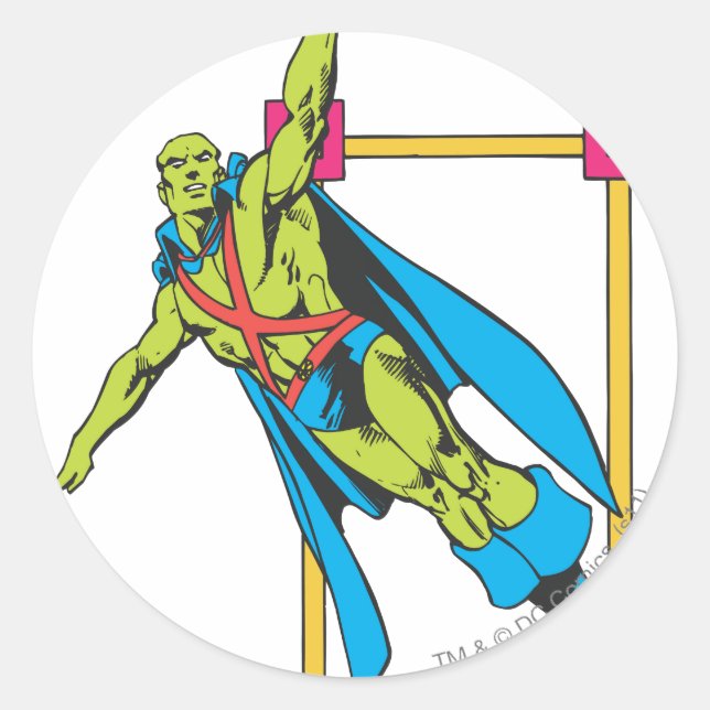 Sticker Rond Martian Manhunter Soit (Devant)