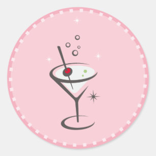 Sticker Rond martini