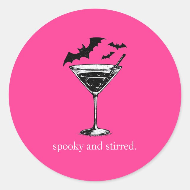 Sticker Rond Martini Bats (Devant)