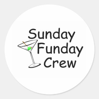 Sticker Rond Martini de l'équipage du dimanche de fête