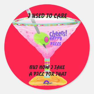 Sticker Rond martiniheliumballon, j'avais l'habitude de prendre