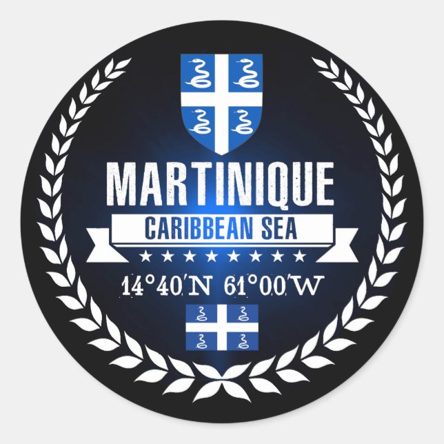 Sticker Rond Martinique (Devant)