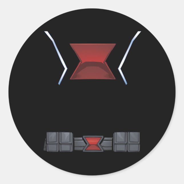 Sticker Rond Marvel Avengers Clic Halloween Black Widow Costume (Devant)