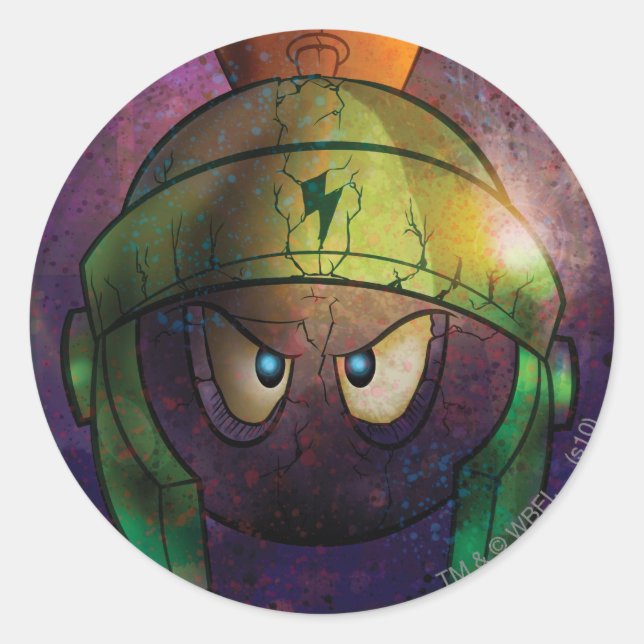 Sticker Rond MARVIN LA Bataille MARTIAN™ durcie (Devant)