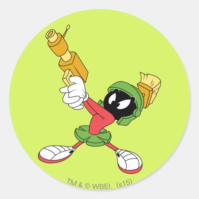Sticker Rond MARVIN LE laser de ciblage MARTIAN™ (Devant)