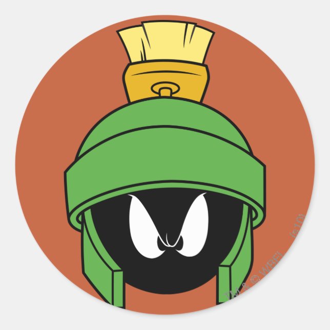 Sticker Rond MARVIN LE MARTIAN™ Mad (Devant)