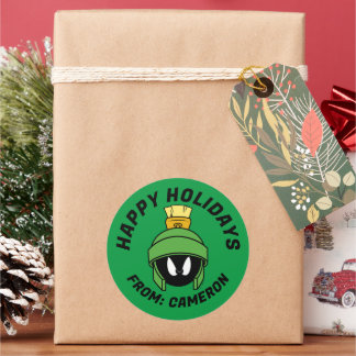 Sticker Rond MARVIN LE MARTIAN™ Mad | Joyeuses fêtes
