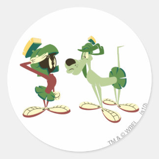 Sticker Rond MARVIN LE MARTIEN™ et K-9