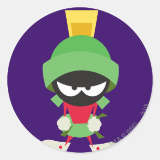 Sticker Rond MARVIN LE MARTIEN™ Prêt à attaquer