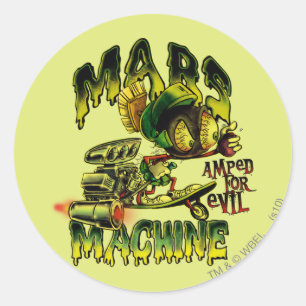 Sticker Rond MARVIN MARTIAN™ - Machine Mars