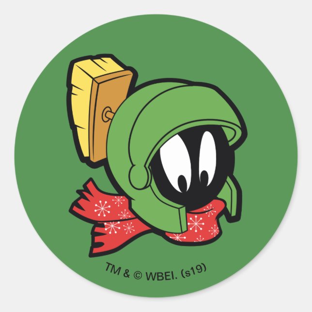 Sticker Rond MARVIN MARTIAN™ "Outta This World" (Devant)