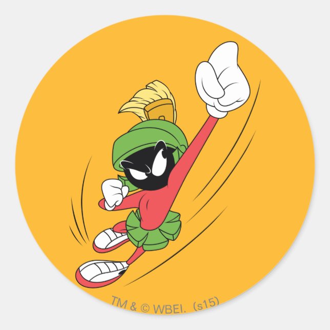 Sticker Rond MARVIN THE MARTIAN™ Punch (Devant)