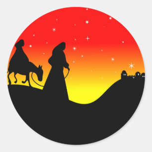 Sticker Rond Mary et Joseph