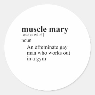 STICKER ROND MARY LA MUSCLÉE