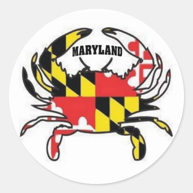 STICKER ROND MARYLAND CRAB (Devant)