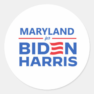 Sticker Rond Maryland pour Biden Harris